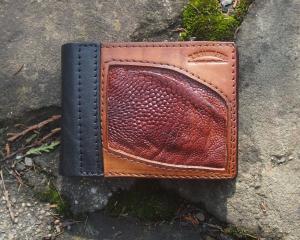 Luxusní kožená peněženka s pštrosí kůží