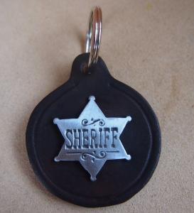 Kožená klíčenka Sheriff