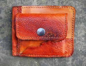 Luxusní kožená peněženka s pštrosí kůží